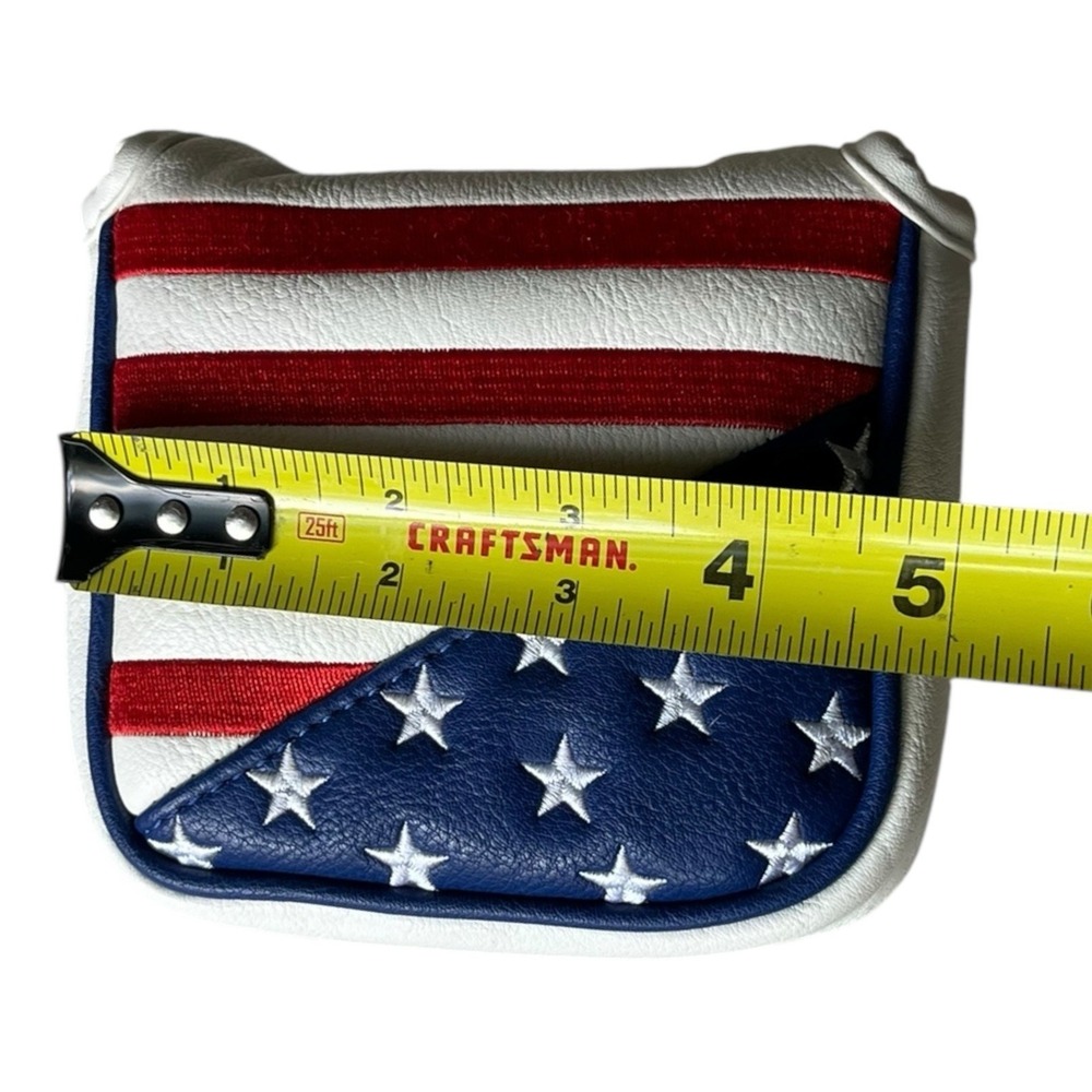 American Flag USA Mallet Putter Golf Club Head Cover Headcover Magnetic Golfing - Picture 9 of 10